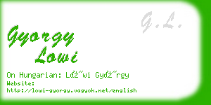 gyorgy lowi business card